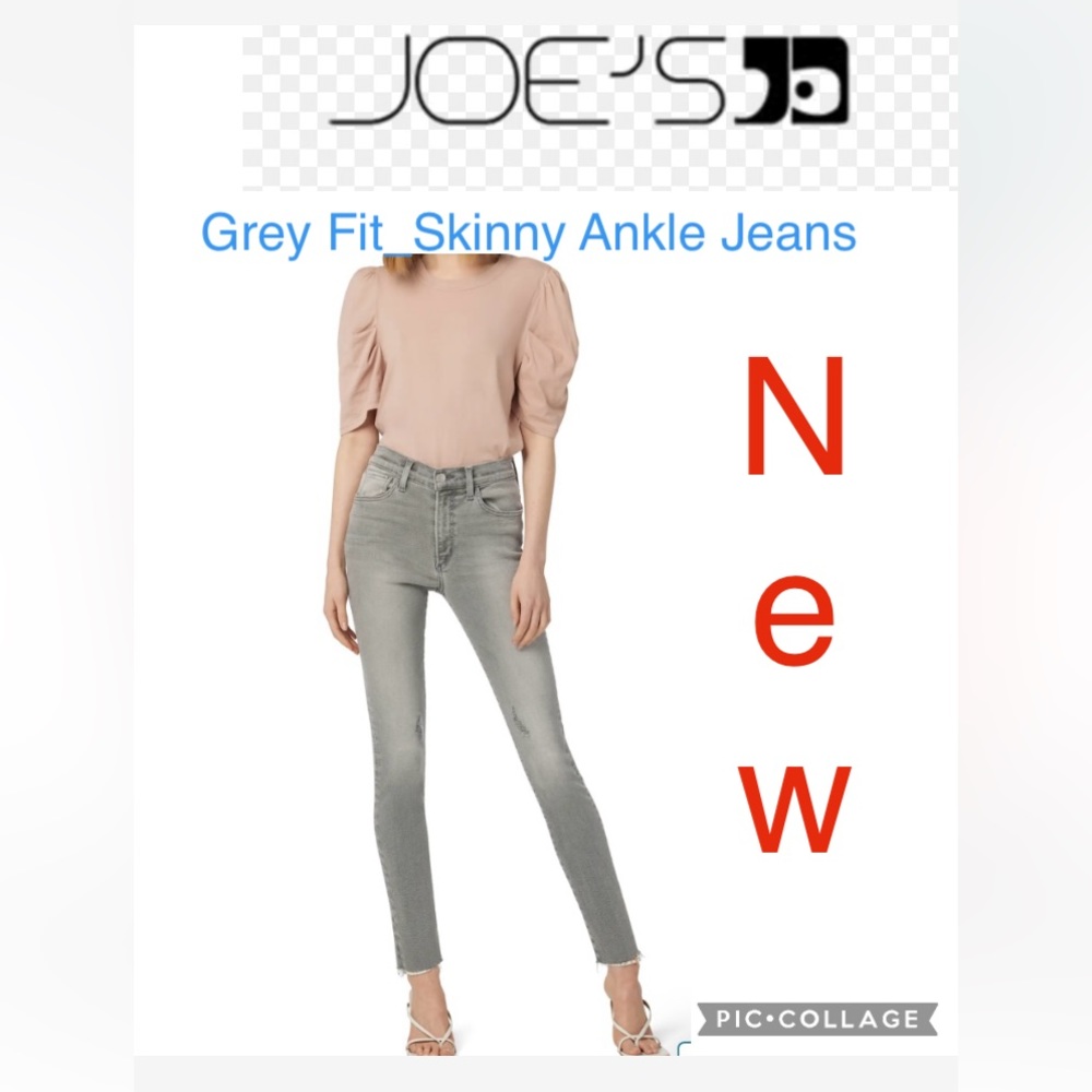 NEW joe's grey fit: skinny ankle /with razors cuts on ankles-/new condition